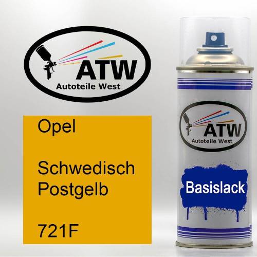 Opel, Schwedisch Postgelb, 721F: 400ml Sprühdose, von ATW Autoteile West.